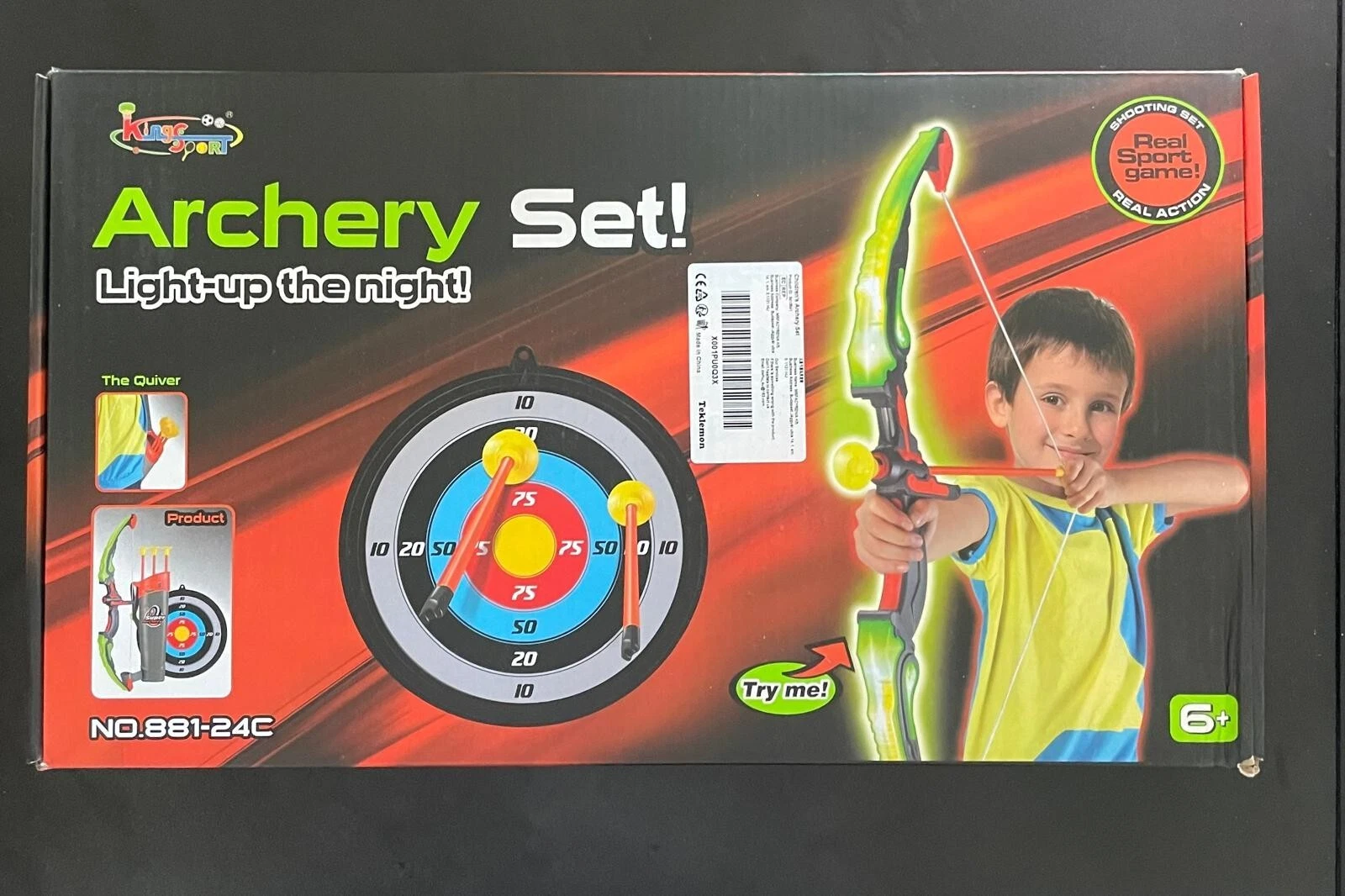 Bogenschießen Pfeil und Bogen mit Zielscheibe Leuchtend Kinderbogen Spielzeug