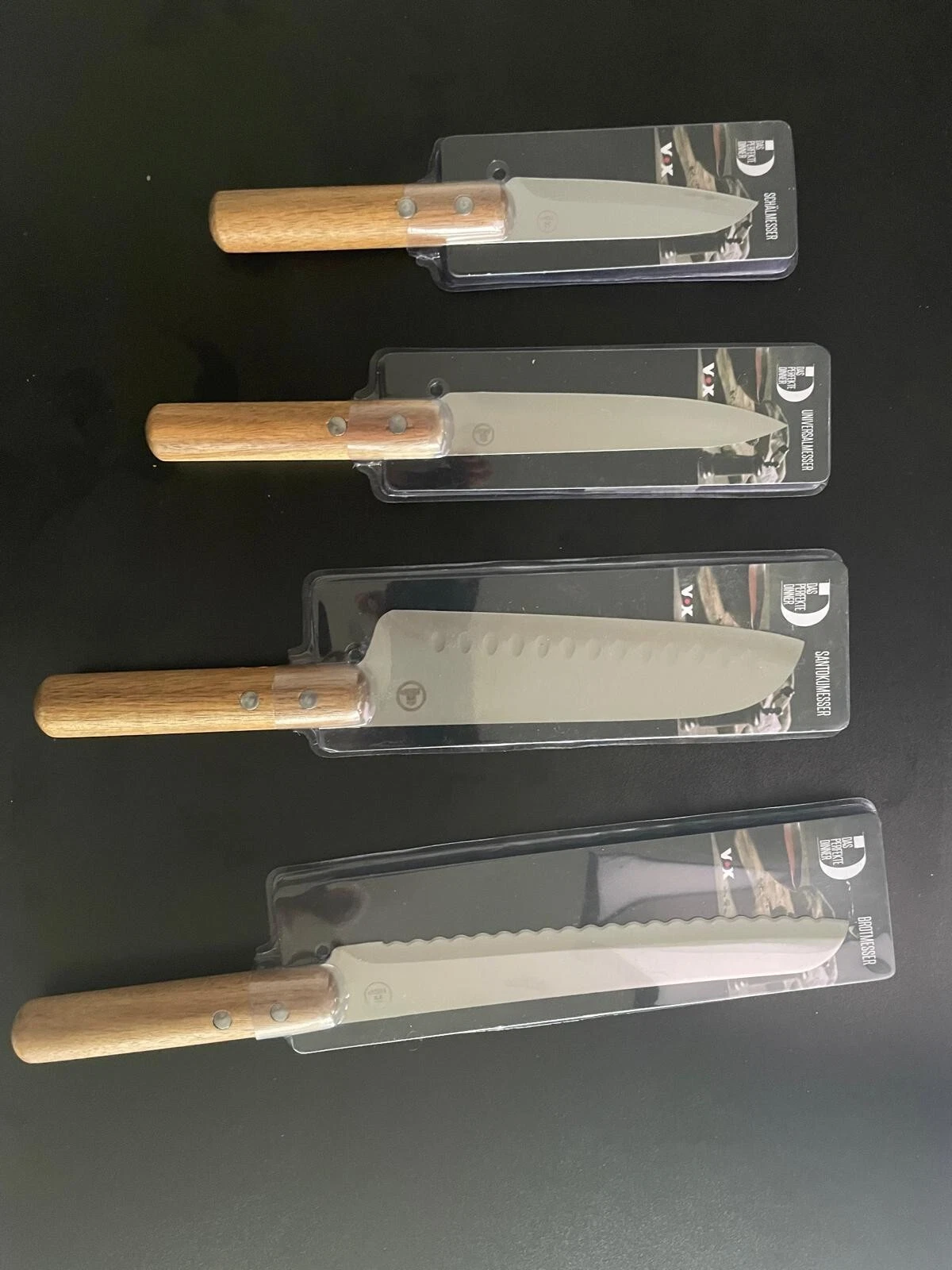 Messer SET  "Das Perfekte Dinner" VOX Original Edelstahl Akazienholz Griff