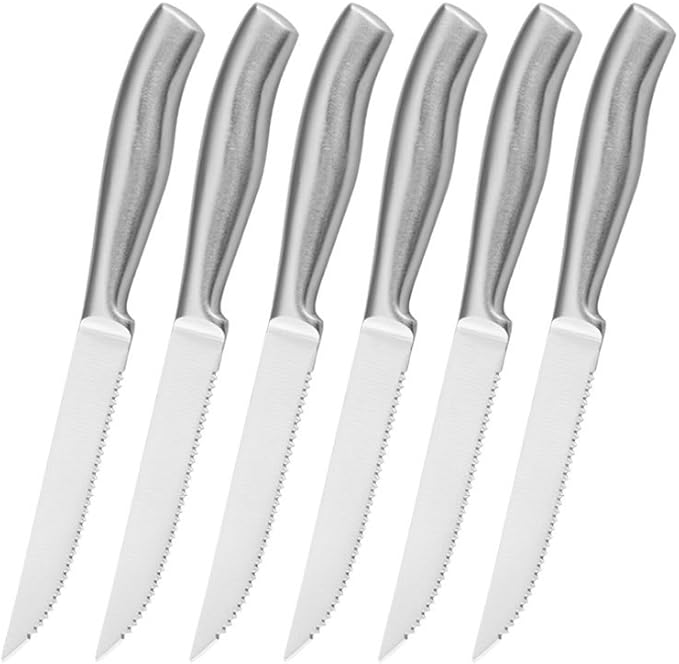 ischetao Steakmesser Set 6-teilig – Edles Design, Rasiermesserscharf NEU