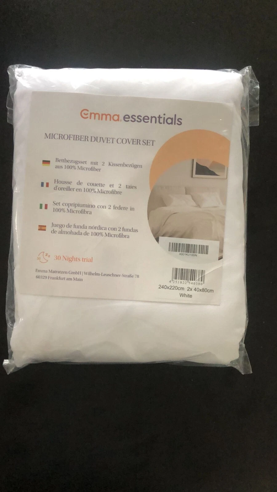Emma Essentials Mikrofaser Bettwäsche 1 Bett- 240 x 220 cm und 2 Kissenbezug NEU